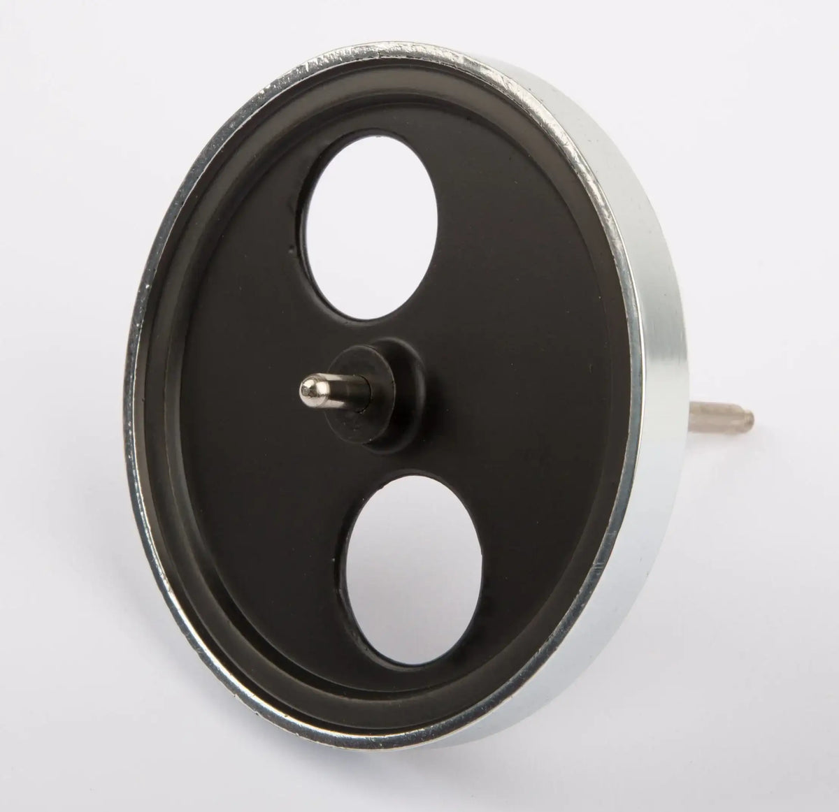 Schwungrad 80mm, mit Achse, schwarz/nickel