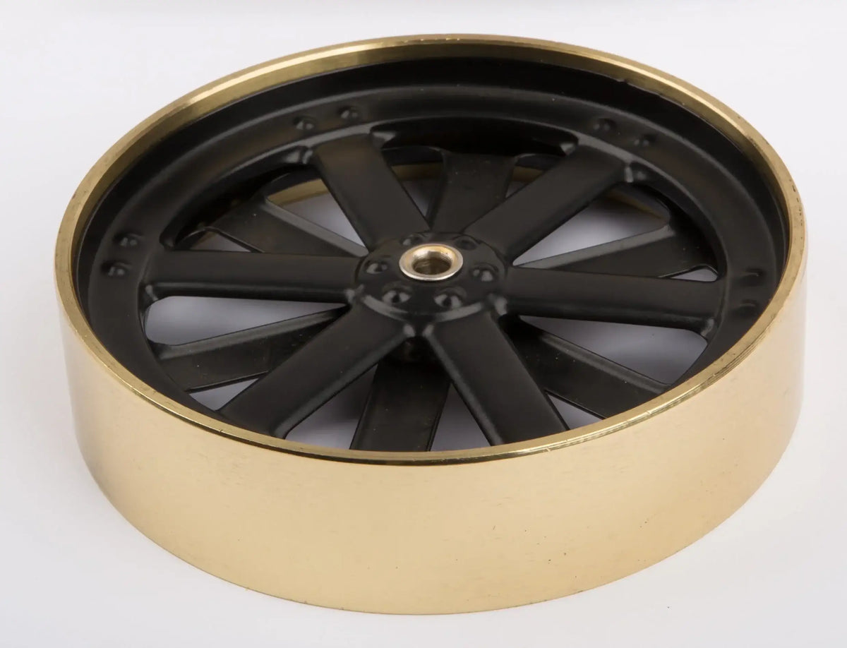 Rad hinten 100 mm, schwarz/messing