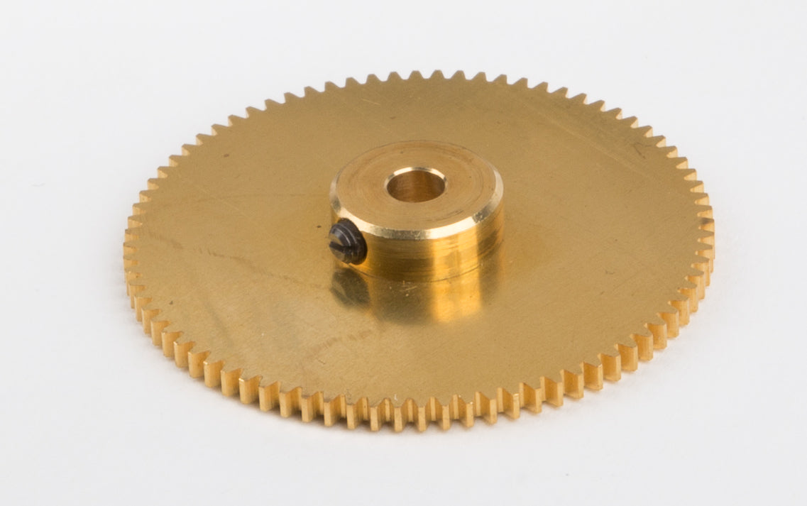 Zahnrad, messing, 80 Zähne, Bohrung 4 mm
