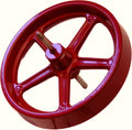 Schwungrad 100mm, rot, mit Achse