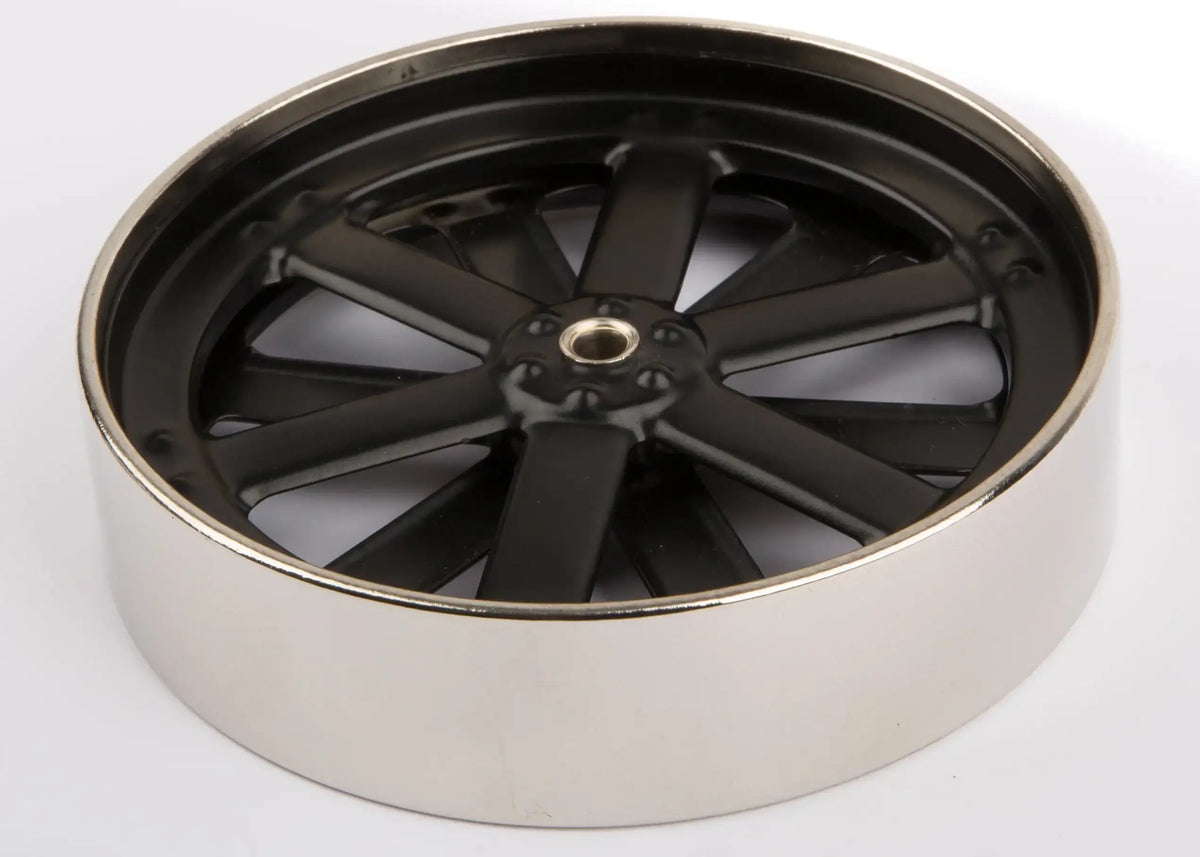 Rad hinten 100 mm, schwarz/nickel