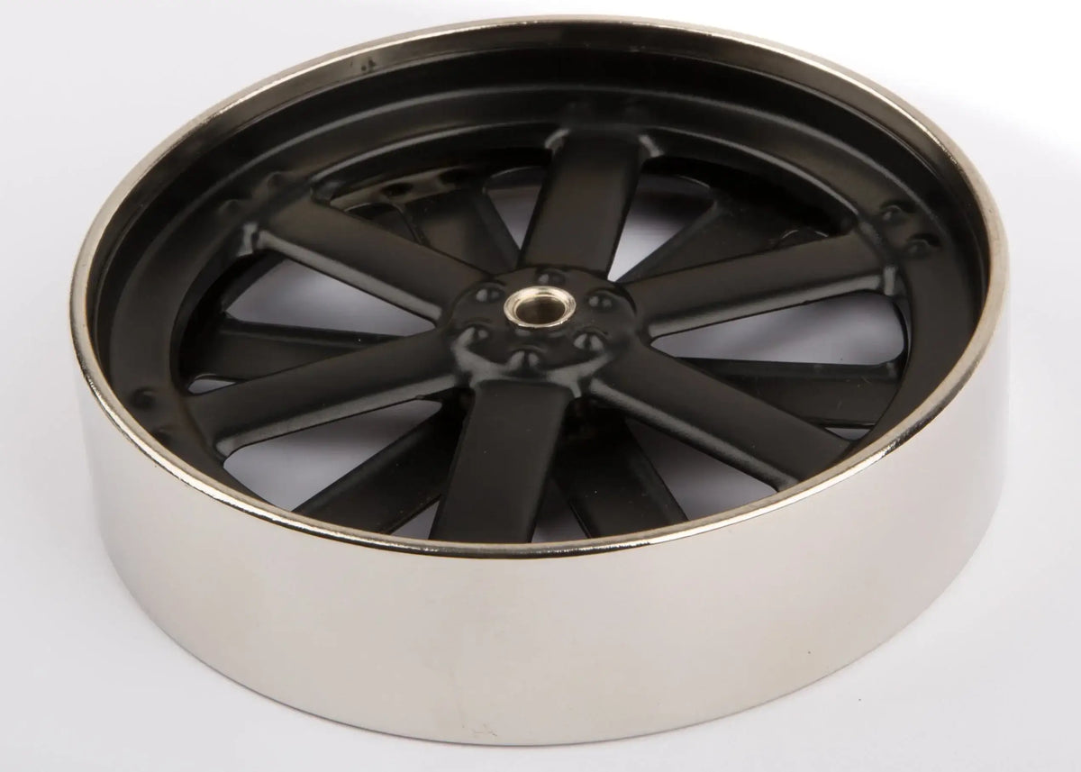 Rad hinten 100 mm, schwarz/nickel